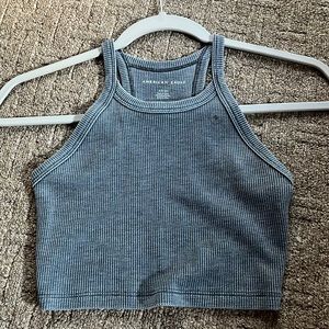 Blue American Eagle Crop Top